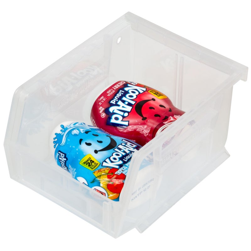 Akro-Mils 30210 AkroBins Plastic Storage Bins, Space-Saving Stackable Bins to use for Garage Organization Bins, Food Storage Bins, Snacks, and Craft Storage, 5-Inch x 4-Inch x 3-Inch, Clear, 6-Pack - Image 3